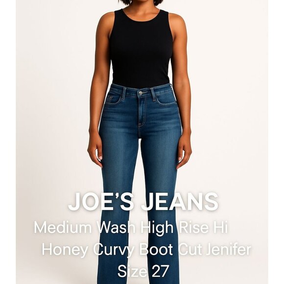 Joes Jeans Hi Honey Curvy Bootcut Jenifer Medium Wash Size 27 High Rise - Picture 1 of 16